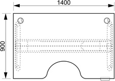 HOBIS ergo elektr.staviteľný stôl 140 cm, pamäť. ovláda. - MSE 2M 1400, čerešňa - 3