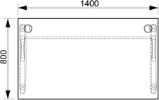 HOBIS kancelársky stôl pracovný rovný - CS 1400, agát - 1