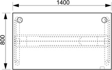 HOBIS výškovo nastaviteľný stôl MOTION MS 2 1400, stand.ovládanie, jelša - 1