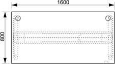 HOBIS výškovo nastaviteľný stôl MOTION MS 2 1600, stand.ovládanie, jelša - 1
