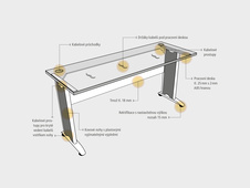 HOBIS kancelársky stôl jednací rovný - CJ 1400, čerešňa - 2