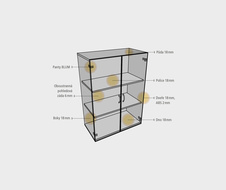 HOBIS skriňa šatníková dverová - D 5 80 01, orech - 1