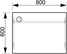 HOBIS pracovný stôl rovný - GE 800, agát - 1