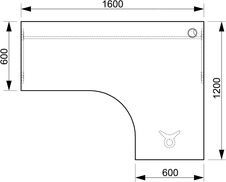 HOBIS kancelársky stôl pracovný tvarový, ergo ľavý - GE 60 L, jelša - 1