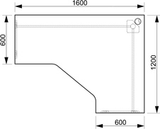 HOBIS kancelársky stôl pracovný tvarový, ergo ľavý - GEV 60 L, jelša - 1