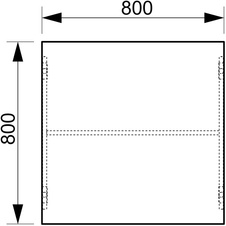 HOBIS kancelársky stôl jednací rovný - GJ 800, agát - 1