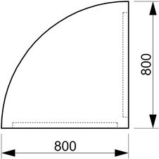 HOBIS prídavný stôl spojovací ľavý - GP 900 L, orech - 1