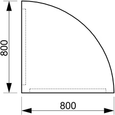 HOBIS prídavný stôl spojovací pravý - GP 900 P, biela - 1