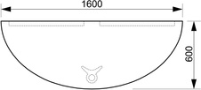HOBIS prídavný stôl zakončovací oblúk - GP 160, jelša - 1