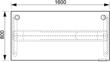 HOBIS výškovo nastaviteľný stôl 160 cm, pamäť.ovlad. - MOTION MS 2M 1600, buk - 1