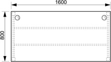 HOBIS kancelársky stôl rovný - US 1600, agát - 3