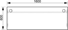 HOBIS stôl pracovný rovný - GE 1600, jelša - 1