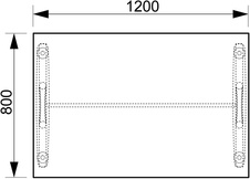 HOBIS kancelársky stôl jednací rovný - CJ 1200, jelša - 1