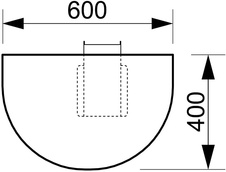 Prídavný stôl zakončovací oblúk - CP 60, buk - 1