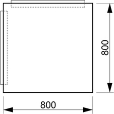 Prídavný stôl zakončovací - CP 800, agát - 1