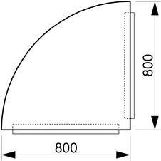 Prídavný spojovací stôl ľavý - CP 900 L, šedá - 1