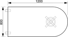 HOBIS prídavný stôl jednací oblúk - GP 1600 3, jelša - 1