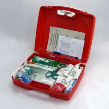 Plastový kufor prvej pomoci malý s náplňou STD