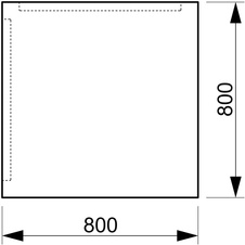 HOBIS prídavný stôl zakončovací - GP 800, agát - 1