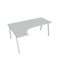 HOBIS kancelársky stôl tvarový, ergo pravý - UE A 1800 P, šedá - 2