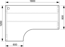 HOBIS kancelársky stôl tvarový, ergo pravý - UE A 1800 60 P, jelša - 4