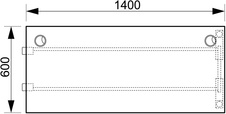 HOBIS prídavný stôl rovný - UE A 1400 R, hĺbka 60 cm, agát - 5