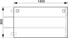 HOBIS prídavný stôl do uhla - US A 1400 RU, hĺbka 80 cm, čerešňa - 5