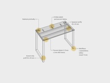HOBIS prídavný stôl rovný - US O 1400 R, agát - 4