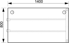 HOBIS prídavný stôl rovný - US O 1400 R, biela - 3