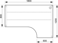 HOBIS kancelársky stôl tvarový, ergo ľavý - UE O 1800 60 L, jelša - 3