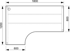 HOBIS kancelársky stôl tvarový, ergo pravý - UE O 1800 60 P, jelša - 3