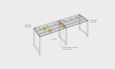HOBIS prídavný stôl rovný - UE O 1400 R, hĺbka 60 cm, orech - 5