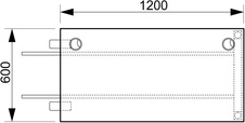 HOBIS prídavný stôl do uhla - UE O 1200 RU, hĺbka 60 cm, agát - 4