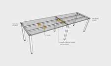 HOBIS prídavný kancelársky stôl rovný - US 800 R, agát - 5