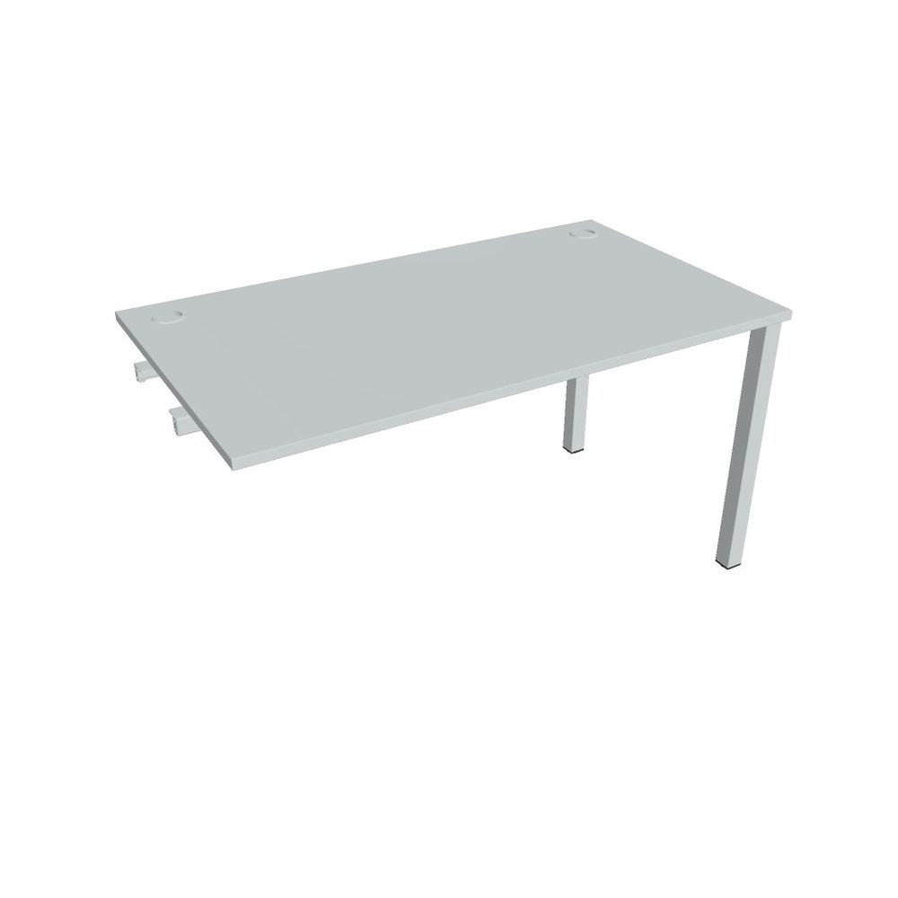 HOBIS prídavný kancelársky stôl rovný - US 1400 R, šeda