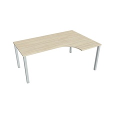 HOBIS kancelársky stôl tvarový, ergo ľavý - UE 1800 60 L, agát