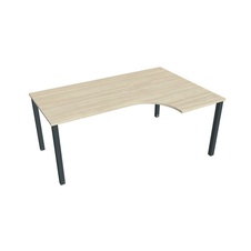 HOBIS kancelársky stôl tvarový, ergo ľavý - UE 1800 60 L, agát - 1