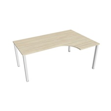 HOBIS kancelársky stôl tvarový, ergo ľavý - UE 1800 60 L, agát - 2