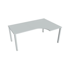 HOBIS kancelársky stôl tvarový, ergo ľavý - UE 1800 60 L, šeda
