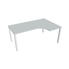 HOBIS kancelársky stôl tvarový, ergo ľavý - UE 1800 60 L, šeda - 2