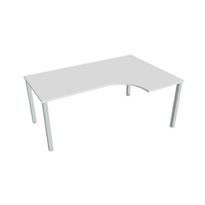 HOBIS kancelársky stôl tvarový, ergo ľavý - UE 1800 60 L, biela
