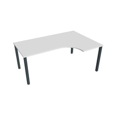 HOBIS kancelársky stôl tvarový, ergo ľavý - UE 1800 60 L, biela - 1