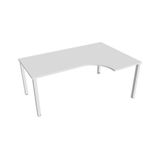 HOBIS kancelársky stôl tvarový, ergo ľavý - UE 1800 60 L, biela - 2