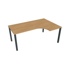 HOBIS kancelársky stôl tvarový, ergo ľavý - UE 1800 60 L, dub - 1