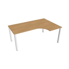 HOBIS kancelársky stôl tvarový, ergo ľavý - UE 1800 60 L, dub - 2