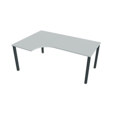 HOBIS kancelársky stôl tvarový, ergo pravý - UE 1800 60 P, šeda - 1