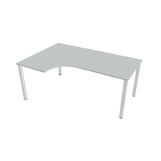 HOBIS kancelársky stôl tvarový, ergo pravý - UE 1800 60 P, šeda - 2
