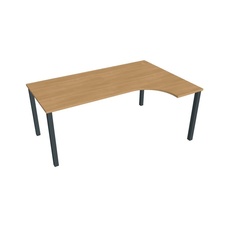 HOBIS kancelársky stôl, ergo ľavý - UE 1800 L, dub - 1