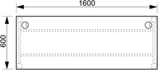 HOBIS kancelársky stôl rovný - UE 1600, hĺbka 60 cm, buk - 3
