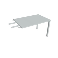 HOBIS prídavný stôl do uhla - US 1200 RU, hĺbka 80 cm, šeda